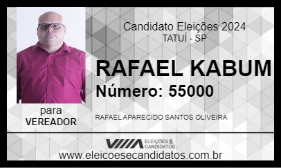 Candidato RAFAEL KABUM  2024 - TATUÍ - Eleições