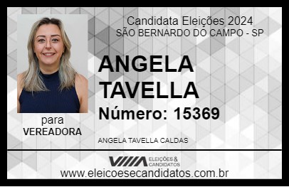 Candidato ANGELA TAVELLA 2024 - SÃO BERNARDO DO CAMPO - Eleições