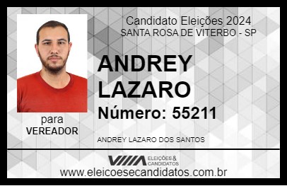 Candidato ANDREY LAZARO 2024 - SANTA ROSA DE VITERBO - Eleições