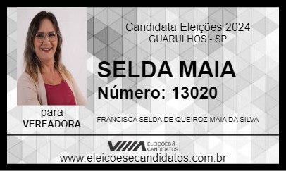 Candidato SELDA MAIA 2024 - GUARULHOS - Eleições