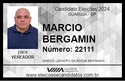 Candidato MARCIO BERGAMIN 2024 - GUARUJÁ - Eleições