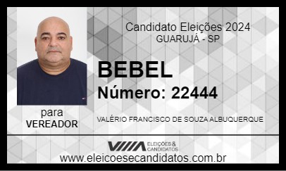 Candidato BEBEL 2024 - GUARUJÁ - Eleições