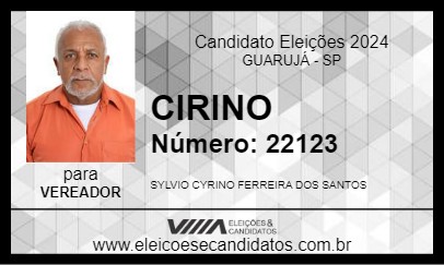 Candidato CIRINO 2024 - GUARUJÁ - Eleições