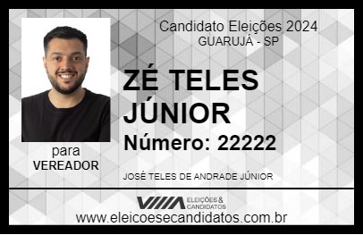 Candidato ZÉ TELES JÚNIOR 2024 - GUARUJÁ - Eleições