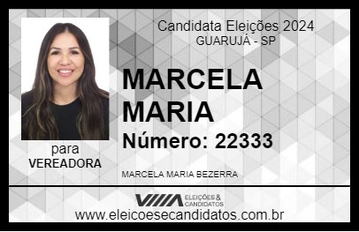 Candidato MARCELA MARIA 2024 - GUARUJÁ - Eleições