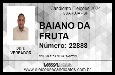 Candidato BAIANO DA FRUTA 2024 - GUARUJÁ - Eleições