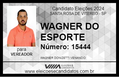 Candidato WAGNER DO ESPORTE 2024 - SANTA ROSA DE VITERBO - Eleições