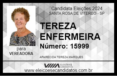 Candidato TEREZA ENFERMEIRA 2024 - SANTA ROSA DE VITERBO - Eleições