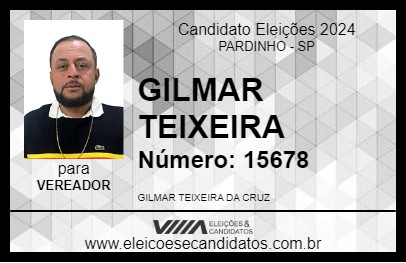 Candidato GILMAR TEIXEIRA 2024 - PARDINHO - Eleições