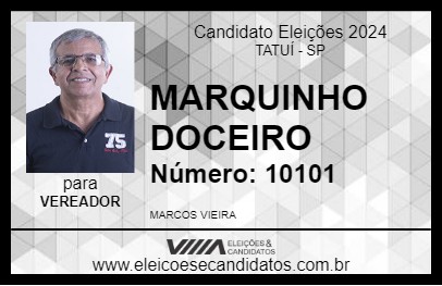 Candidato MARQUINHO DOCEIRO 2024 - TATUÍ - Eleições