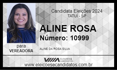 Candidato ALINE ROSA  2024 - TATUÍ - Eleições