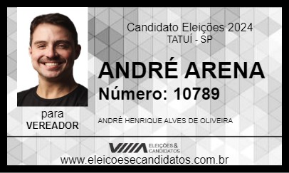 Candidato ANDRÉ ARENA  2024 - TATUÍ - Eleições