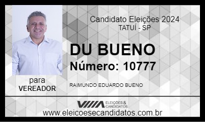 Candidato DU BUENO  2024 - TATUÍ - Eleições