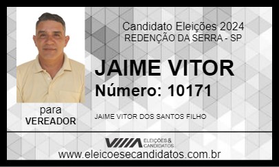 Candidato JAIME VITOR 2024 - REDENÇÃO DA SERRA - Eleições