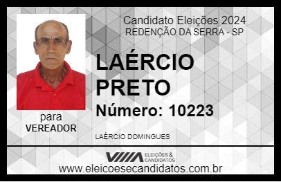 Candidato LAÉRCIO PRETO  2024 - REDENÇÃO DA SERRA - Eleições