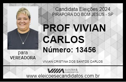 Candidato PROF VIVIAN CARLOS 2024 - PIRAPORA DO BOM JESUS - Eleições