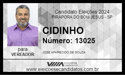 Candidato CIDINHO 2024 - PIRAPORA DO BOM JESUS - Eleições