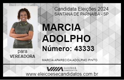 Candidato MARCIA ADOLPHO 2024 - SANTANA DE PARNAÍBA - Eleições