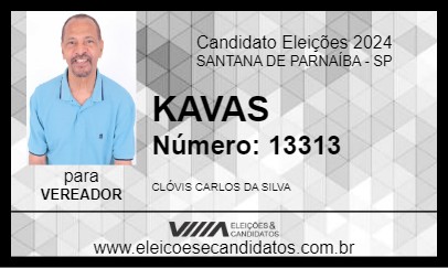 Candidato KAVAS 2024 - SANTANA DE PARNAÍBA - Eleições