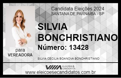 Candidato SILVIA BONCHRISTIANO 2024 - SANTANA DE PARNAÍBA - Eleições