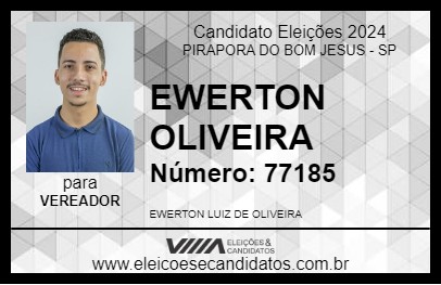 Candidato EWERTON OLIVEIRA 2024 - PIRAPORA DO BOM JESUS - Eleições