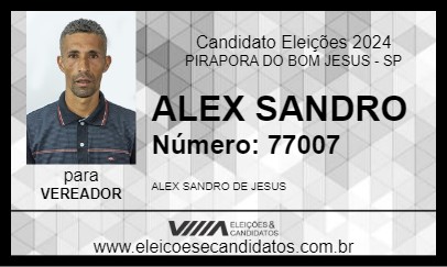 Candidato ALEX SANDRO GARI 2024 - PIRAPORA DO BOM JESUS - Eleições