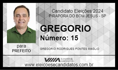 Candidato GREGORIO 2024 - PIRAPORA DO BOM JESUS - Eleições