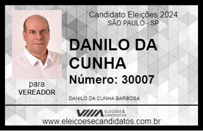 Candidato DANILO DA CUNHA 2024 - SÃO PAULO - Eleições