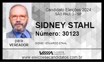 Candidato SIDNEY STAHL 2024 - SÃO PAULO - Eleições