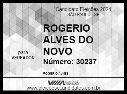 Candidato ROGERIO ALVES DO NOVO 2024 - SÃO PAULO - Eleições