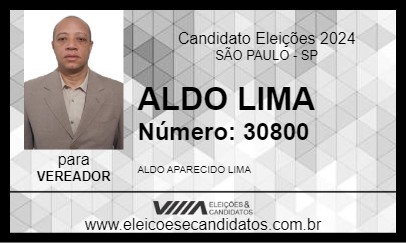 Candidato ALDO LIMA 2024 - SÃO PAULO - Eleições