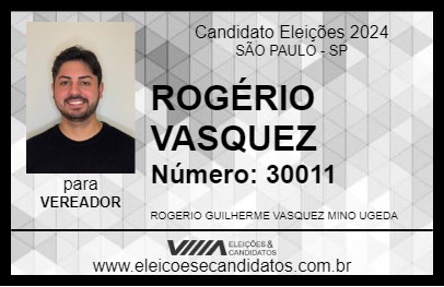 Candidato ROGÉRIO VASQUEZ 2024 - SÃO PAULO - Eleições