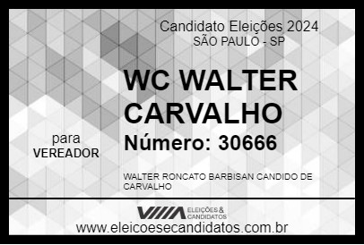 Candidato WC WALTER CARVALHO 2024 - SÃO PAULO - Eleições