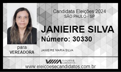 Candidato JANIEIRE SILVA 2024 - SÃO PAULO - Eleições