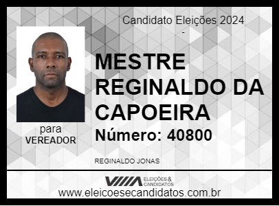 Candidato MESTRE REGINALDO DA CAPOEIRA 2024 - DRACENA - Eleições