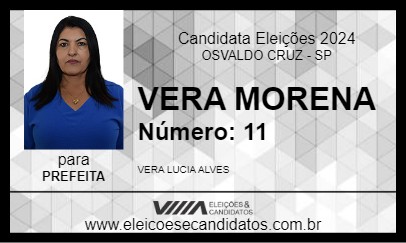 Candidato VERA MORENA 2024 - OSVALDO CRUZ - Eleições