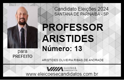 Candidato PROFESSOR ARISTIDES 2024 - SANTANA DE PARNAÍBA - Eleições