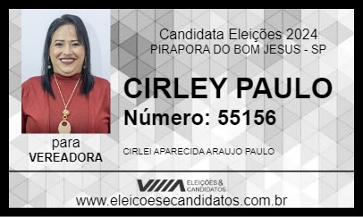 Candidato CIRLEY PAULO 2024 - PIRAPORA DO BOM JESUS - Eleições