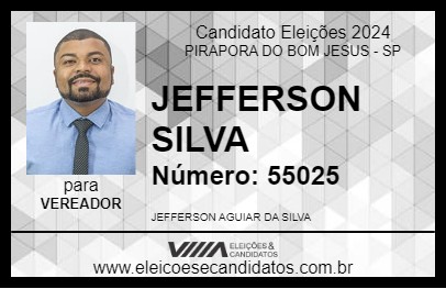 Candidato JEFFERSON SILVA 2024 - PIRAPORA DO BOM JESUS - Eleições