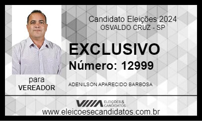 Candidato EXCLUSIVO 2024 - OSVALDO CRUZ - Eleições