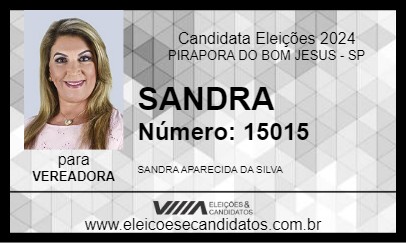 Candidato SANDRA 2024 - PIRAPORA DO BOM JESUS - Eleições