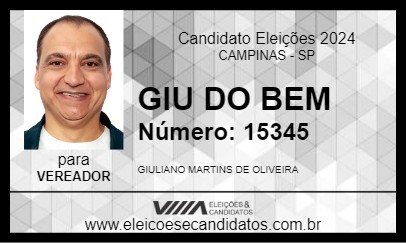 Candidato GIU DO BEM 2024 - CAMPINAS - Eleições