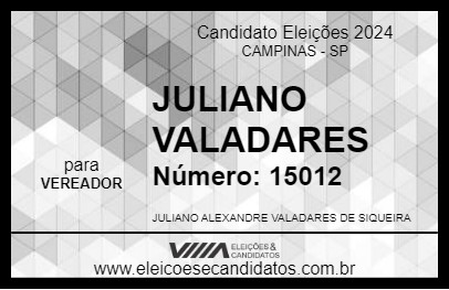 Candidato JULIANO VALADARES 2024 - CAMPINAS - Eleições