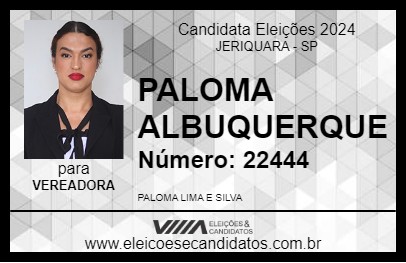 Candidato PALOMA ALBUQUERQUE 2024 - JERIQUARA - Eleições