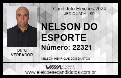 Candidato NELSON DO ESPORTE 2024 - JERIQUARA - Eleições