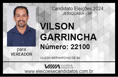 Candidato VILSON GARRINCHA 2024 - JERIQUARA - Eleições