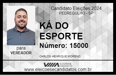 Candidato KÁ DO ESPORTE 2024 - PEDREGULHO - Eleições