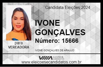 Candidato IVONE GONÇALVES 2024 - PEDREGULHO - Eleições