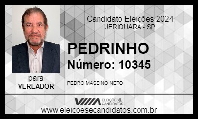 Candidato PEDRINHO 2024 - JERIQUARA - Eleições