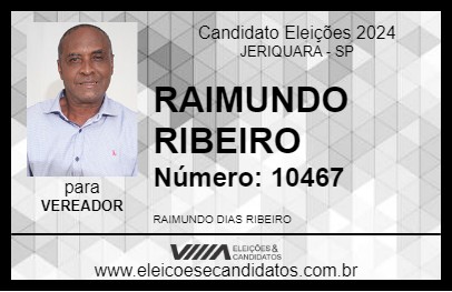 Candidato RAIMUNDO RIBEIRO 2024 - JERIQUARA - Eleições